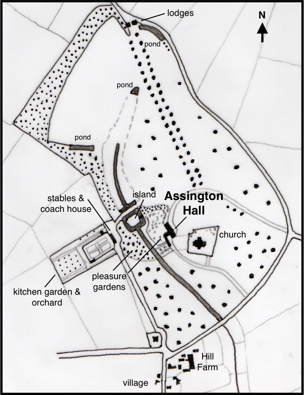 Assington Hall | Suffolk's Historic Gardens & Parks Inventory